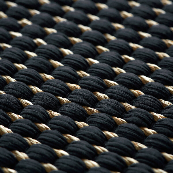 Duetto 1 17101002 col natural black hand woven 2 detail kuva