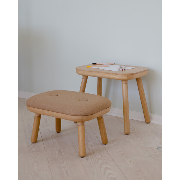 UMAGE lifestyle Paff tall table oak Paff low stool oak sugar brown image