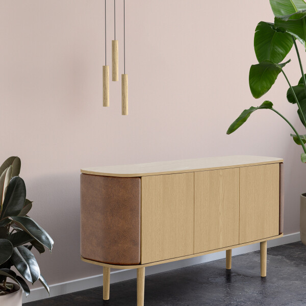 UMAGE lifestyle Treasures 3 door oak leather Chimes cluster 3 oak image