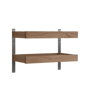 Oscarssons Möbel NADJA kenkähylly seinälle 2 tasoa 50 cm, lakattu tammi kuva