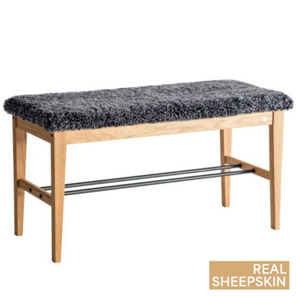 Oscarssons Mobel Cora bank farskinn morkgra oljad ek kuva