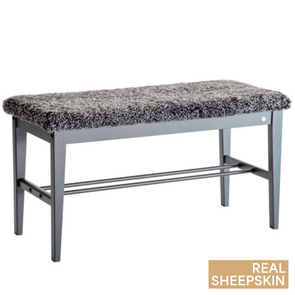 Oscarssons Mobel Cora bank farskinn morkgra svart kuva