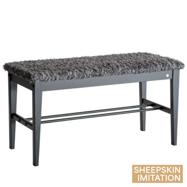 Oscarssons Mobel Cora bank farskinnsimitation morkgra svart kuva