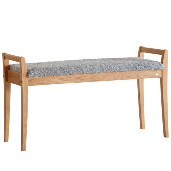 Oscarssons Mobel Meja bank farskinnslook ljusgra oljad ek image