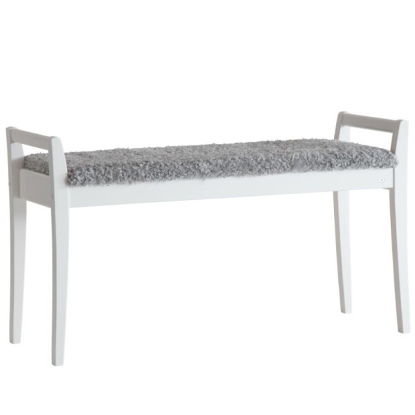 Oscarssons Mobel Meja bank farskinnslook ljusgra vit image