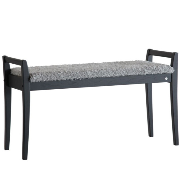 Oscarssons Mobel Meja bank farskinnslook ljusgra svart image