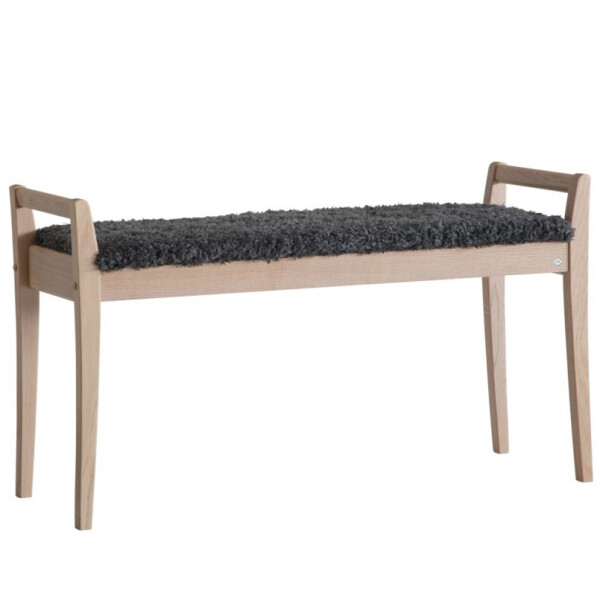 Oscarssons Mobel Meja bank farskinnslook morkgra vitoljad ek image