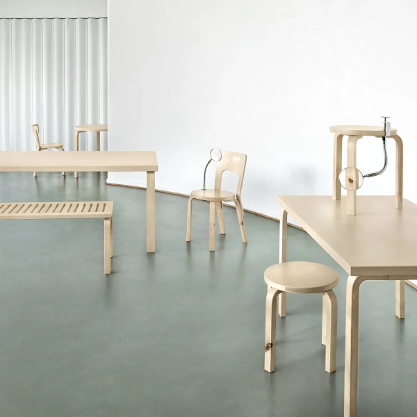 Artek Forest Collection In Situ Group Stool 60 E60 Table 83 Bench 153A 153B Chair 66 69 wild birch image