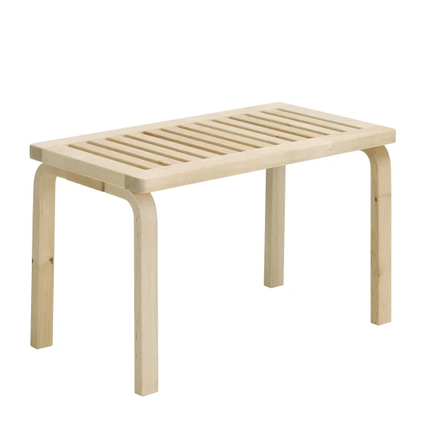 Bench 153B slatted top wild birch natural lacquered 2 cut out master kuva