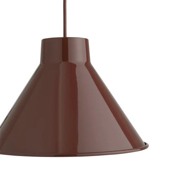 Top pendant o 28 deep red detail Muuto kuva