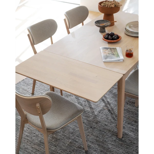 Rowico Markham dining table in whitewash oak Markham extension kuva