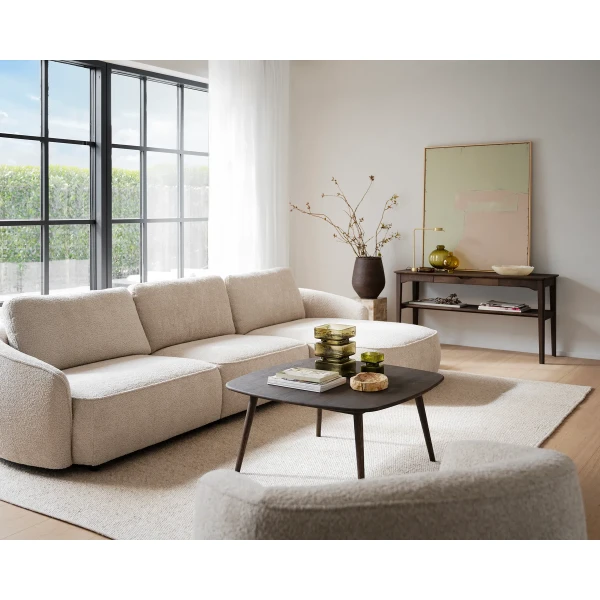 Rowico Norris 3 seater Tompkins coffee table square brown oak kuva