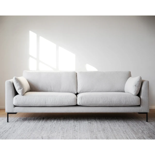 129150 b mb Corwin 3 seater light beige black metal 0105 kuva