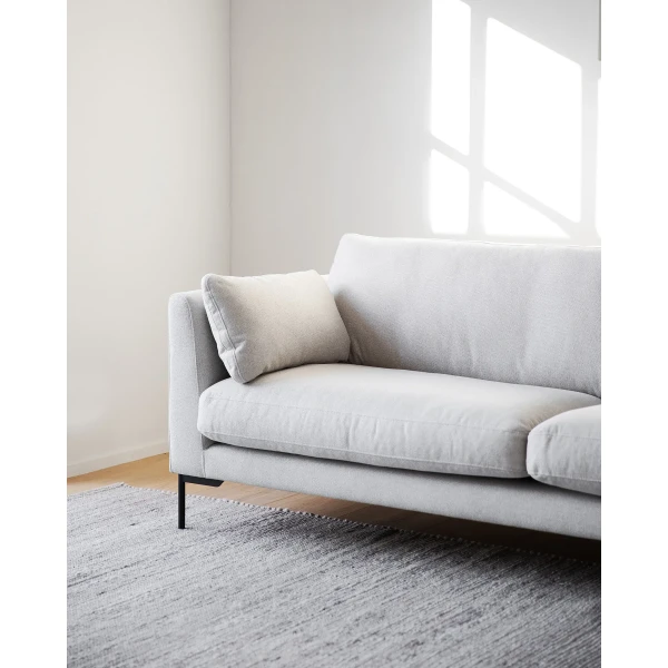 129150 b mb Corwin 3 seater light beige black metal 0107 kuva