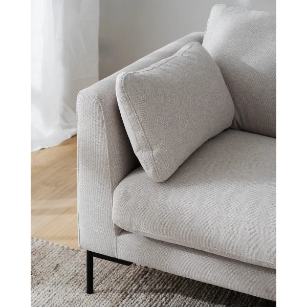 129150 b mb Corwin 3 seater light beige black metal 01 kuva