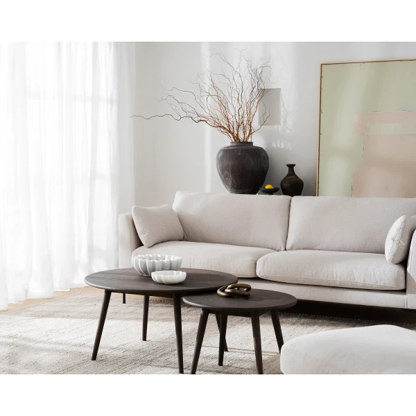 Rowico Corwin 3 seater light beige Tompkins coffee table kuva