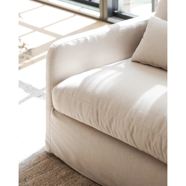 125910 b mb Payton 3 seater sofa in beige fabric 03 kuva