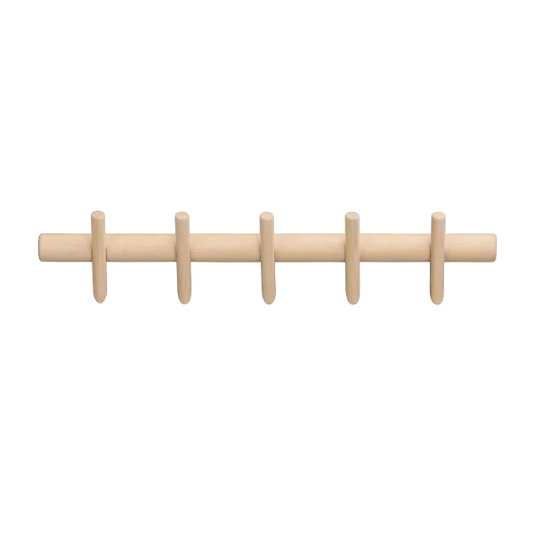 134216 b sb a Hillmond clothes hanger 5 hooks whitepigm oak kuva