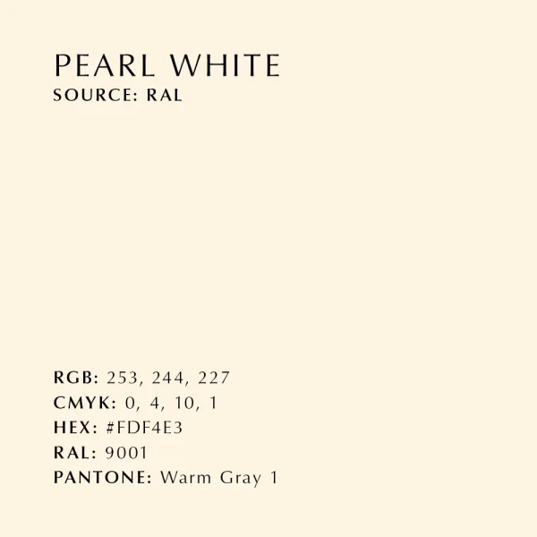 Colour swatch aluminium pearl white kuva