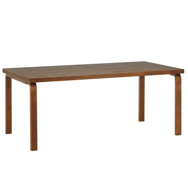 9029585 Aalto Table rectangular 83 legs walnut stained top oak walnut stained Cut out image