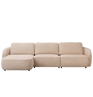 Rowico NORRIS soffa 4-sits med schäslong vänster, Anna #2 ljusbeige image