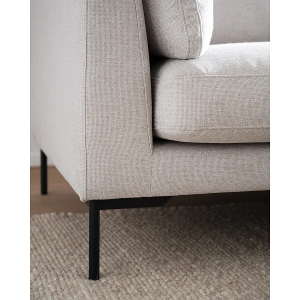 129153 b mb Corwin sofa 35 seater chaise longue R light beige 02 kuva