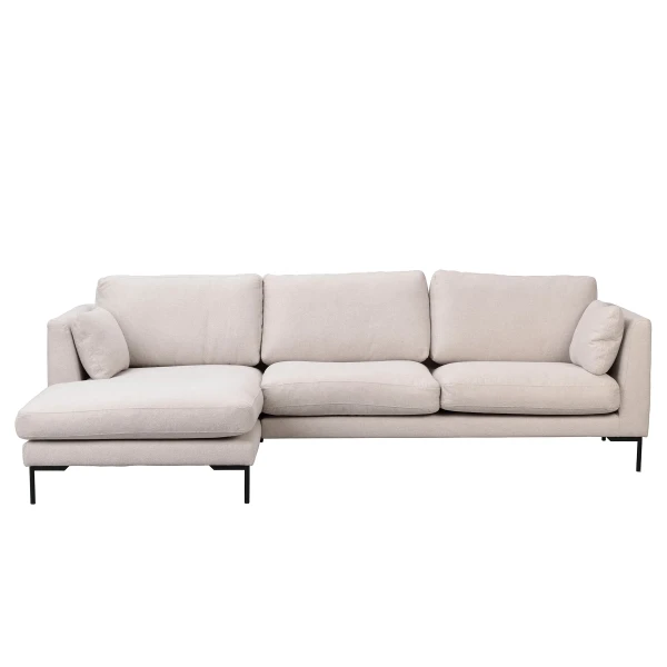 129155 b sb a Corwin 35 seater chaise longue sofa L light beige kuva