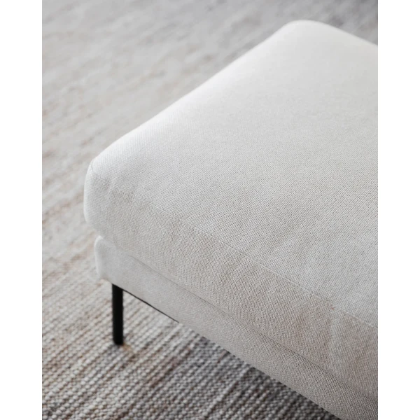 129150 129152 b mb Corwin 3 seater light beige black metal Corwin footstool 03 kuva