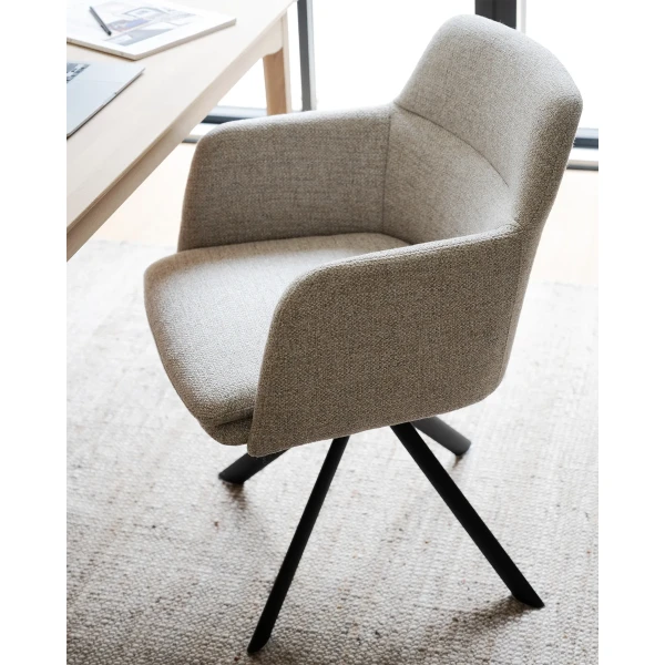 123222 b mb Gladstone armchair light beige tyg black metal 01 image