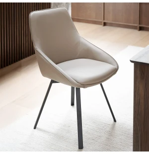 Rowico ALISON tuoli, beige nahka/musta kuva