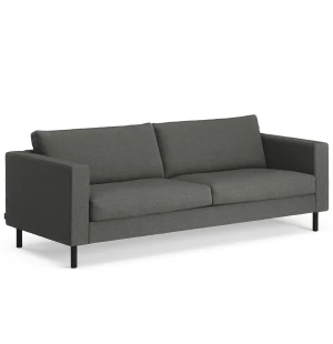 Swedese SOLID 3-istuttava sohva, Grain 204 Granite/musta kuva