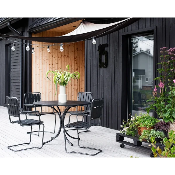 Varax Suvisaari musta svart Pyorea Poyta Runt Bord 4405 9009 6417624501549 5 kuva