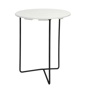 Grythyttan Stålmöbler PÖYTÄ 6B Ø60 cm, valkoinen/musta kuva