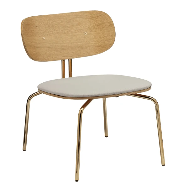 UMAGE packshot 5917 1C730 02 Curious lounge chair oak brass white sands 2 kuva