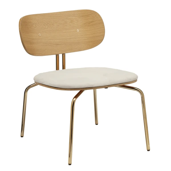 UMAGE packshot 5917 1C730 18 Curious lounge chair oak brass teddy white 2 kuva