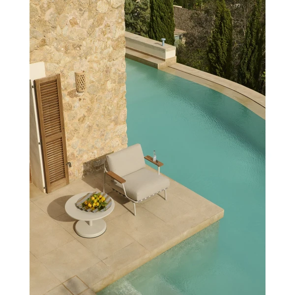 Settle 1 Seater Laze1 Grey Linear Steel Coffee Table Grey kuva