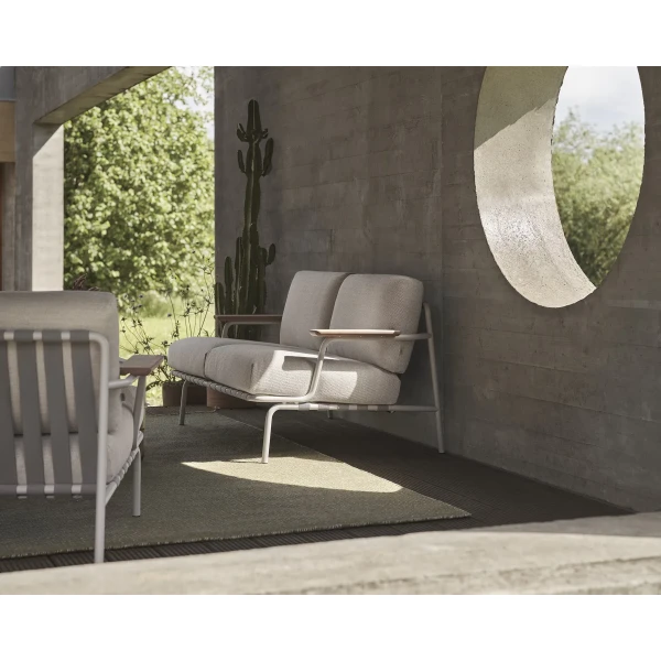 Settle sofa 2 lounge chair laze 1 grey ply rug recycled polyester moss green muuto kuva