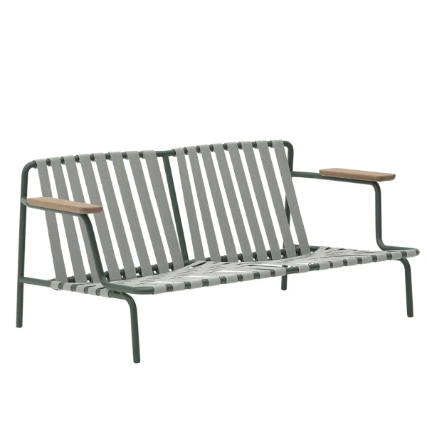 Muuto Settle 2 seater dark green without cushions detail kuva