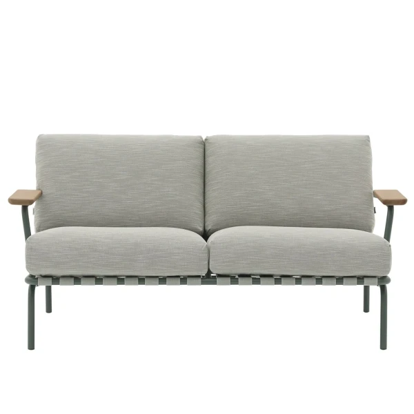 Muuto Settle 2 seater sofa ribbed weave dark green kuva