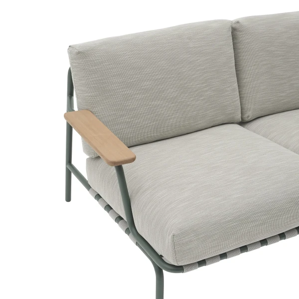 Settle 2 seater dark green ribbed weave 2 detail muuto kuva