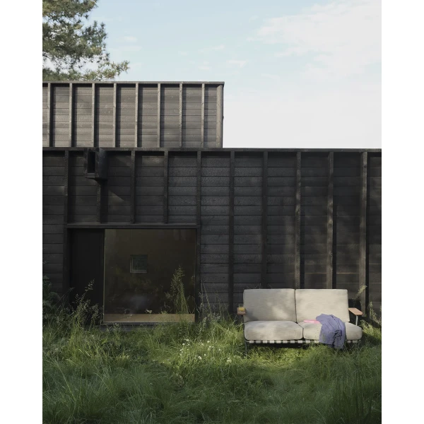 Settle sofa 2 seater ribbed weave 2 dark green 2 muuto kuva