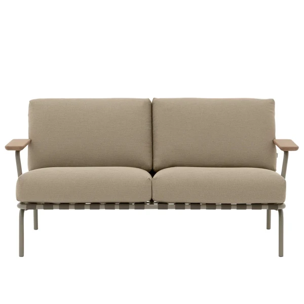 Muuto Settle 2 seater sofa ribbed weave 5 taupe kuva