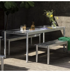 Muuto LINEAR STEEL bord 200x75 cm, varmförzinkat stål image