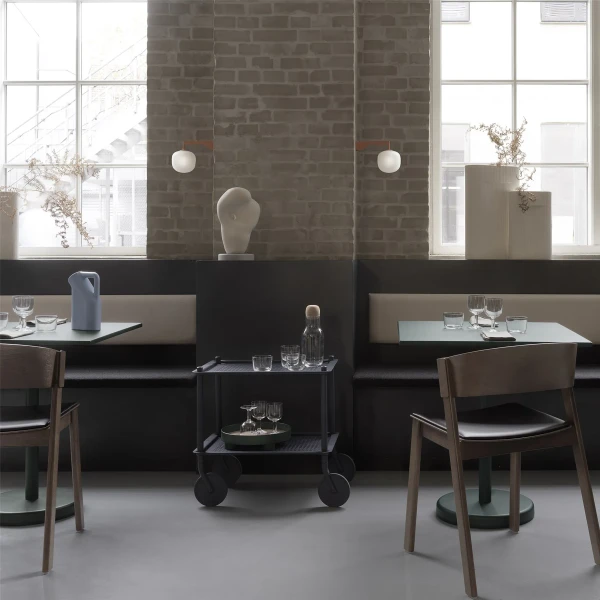 cover side chair stained dark brown refine leather black linear steel cafe table dark green flow trolley rime wall pendant muuto org 150 kuva