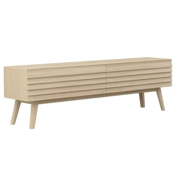 Caso 777 2719 010052 TV stand XL angled legs oak white oil angled image