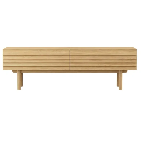 Caso 777 2719 020052 TV stand XL round legs oak natural oil front image
