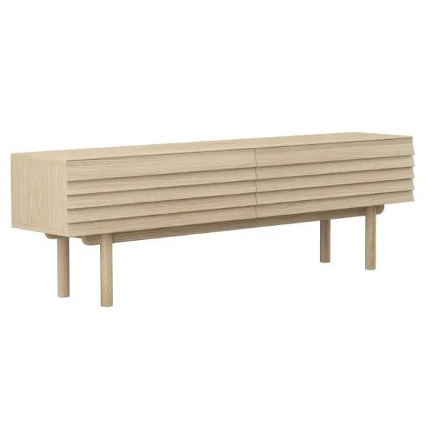 Caso 777 2719 010052 TV stand XL round legs oak white oil angled kuva