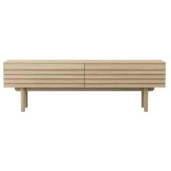 Caso 777 2719 010052 TV stand XL round legs oak white oil front image