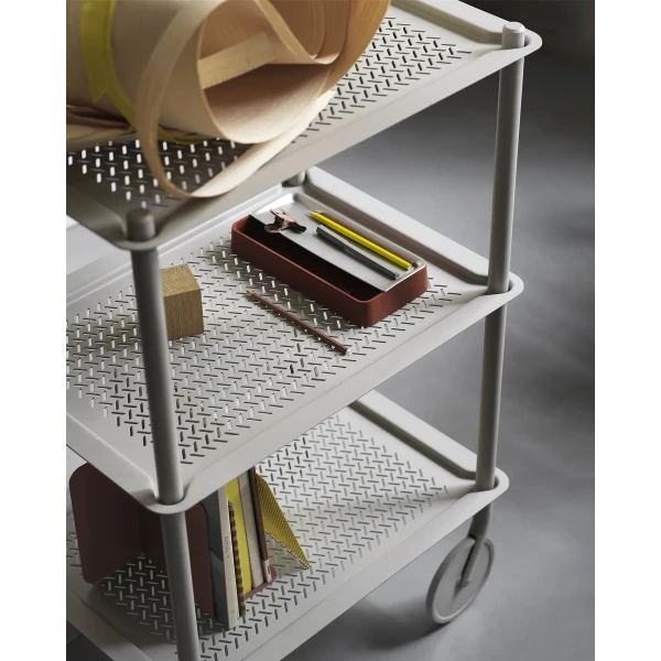 flow trolley 3 layer grey arrange copper brown muuto org 150 kuva
