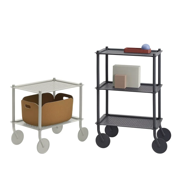 Flow trolley 3 layer blue grey 2 layer grey w styling group Muuto kuva